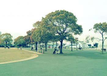 港,都市,公園,屋外,秋,曇り,昭和レトロ