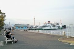 港,都市,公園,屋外,秋,曇り