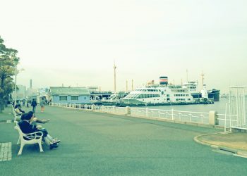 港,都市,公園,屋外,秋,曇り,昭和レトロ