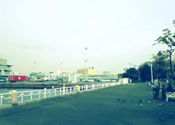 港,都市,公園,屋外,秋,曇り,昭和レトロ