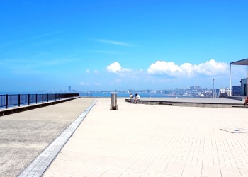 港,町,屋外,晴れ,夏
