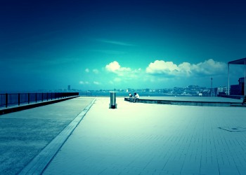 港,町,屋外,晴れ,夏,ホラー
