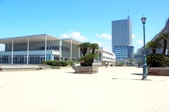 建物前,都市,屋外,晴れ,夏