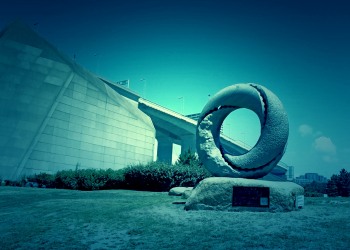 公園,町,屋外,夏,晴れ,ホラー