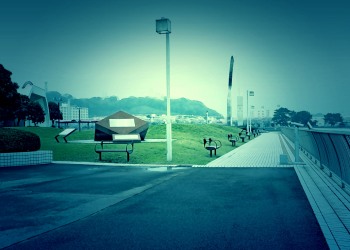 港,町,夏,屋外,曇り,ホラー