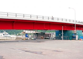 橋,港町,屋外,冬,曇り
