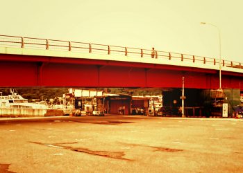 橋,港町,屋外,冬,曇り,ヴィンテージ