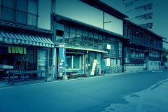 建物前,町,屋外,冬,曇り