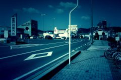 港町,町,道路,晴れ,夏,屋外