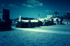 港町,町,道路,晴れ,夏,屋外