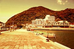 港,道路,晴れ,夏,屋外