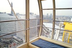 乗り物,観覧車,都市,曇り