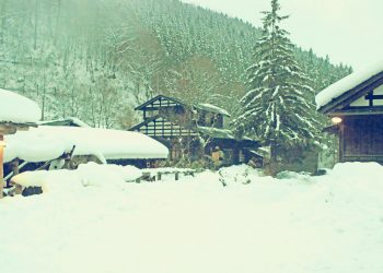 日本家屋, 村, 和, 屋外, 冬, 雪,昭和レトロ