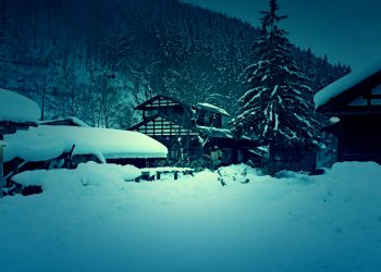 日本家屋, 村, 和, 屋外, 冬, 雪,和風伝奇,ホラー