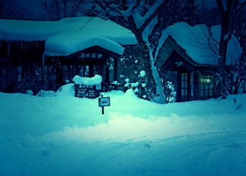 日本家屋,村,和,屋外,冬,雪,ホラー,和風伝奇