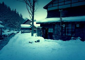 日本家屋,村,冬,屋外,雪,ホラー
