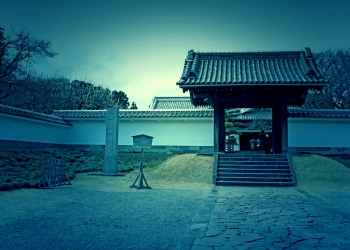 日本庭園,和,曇り,屋外,春,ホラー