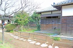 日本家屋,日本庭園,村,屋外,冬,曇り