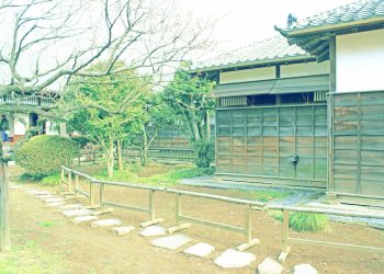 日本家屋,日本庭園,村,屋外,冬,曇り,昭和レトロ