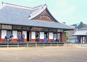 日本家屋,日本庭園,村,屋外,冬,曇り