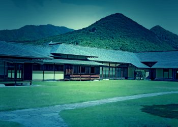日本庭園,村,和,屋外,夏,晴れ,ホラー