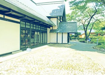 日本庭園,村,和,屋外,夏,晴れ,昭和レトロ