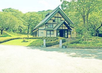 日本庭園,村,和,屋外,夏,晴れ,昭和レトロ