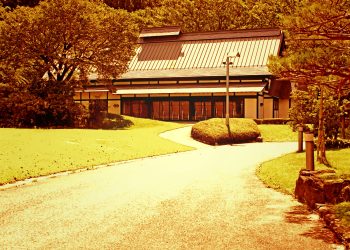 日本庭園,日本家屋,村,晴れ,夏,屋外,ヴィンテージ