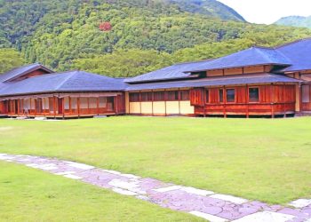 日本庭園,日本家屋,村,晴れ,夏,屋外