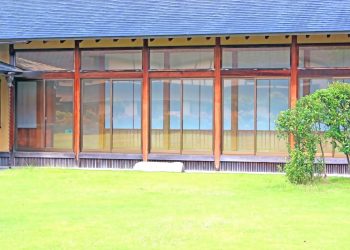 日本庭園,日本家屋,村,晴れ,夏,屋外