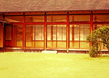 日本庭園,日本家屋,村,晴れ,夏,屋外,ヴィンテージ