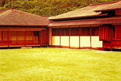 日本庭園,日本家屋,村,晴れ,夏,屋外