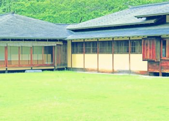 日本庭園,日本家屋,村,晴れ,夏,屋外,昭和レトロ