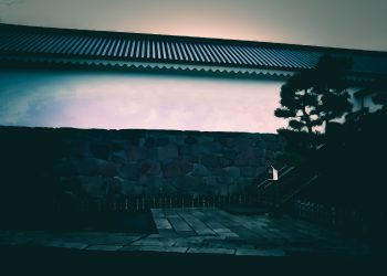 日本庭園,曇り,秋,屋外,ホラー