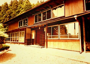 建物前, 村, 夏, 屋外, 曇り,ヴィンテージ