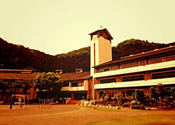 建物前,村,屋外,夏,曇り,ヴィンテージ