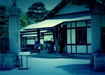 町,建物前,夏,屋外,晴れ,ホラー