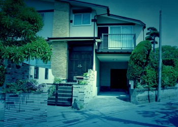 建物前,町,屋外,夏,ホラー