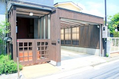 建物前,町,屋外,夏