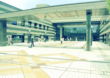 建物前,町,夏,屋外,晴れ,昭和レトロ