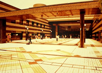 建物前,町,夏,屋外,晴れ,ヴィンテージ