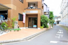 建物前,町,夏,屋外,晴れ