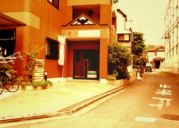 建物前,町,夏,屋外,晴れ,ヴィンテージ