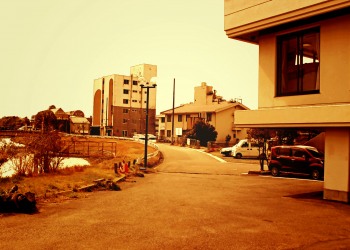 建物前,町,屋外,春,秋,ヴィンテージ