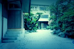 建物前,町,屋外,秋,曇り