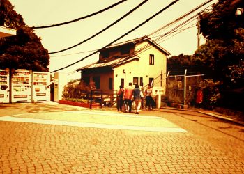 建物前,町,屋外,夏,晴れ,ヴィンテージ