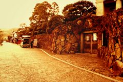 建物前,町,屋外,冬,曇り