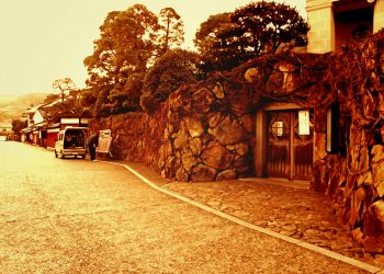 建物前,町,屋外,冬,曇り,ヴィンテージ