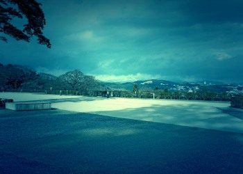 展望,町,秋,屋外,曇り,ホラー