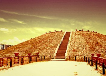 展望,公園,夏,屋外,晴れ,ヴィンテージ